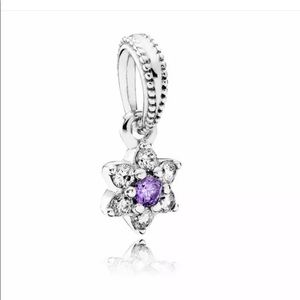 Pandora Forget Me Not Charm Purple